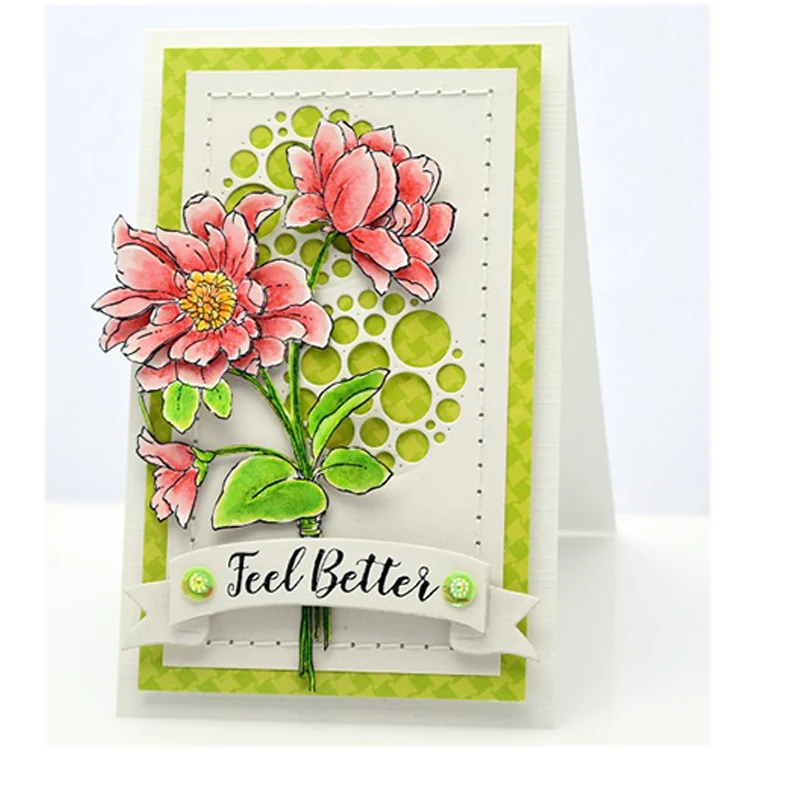 Металлический трафарет для штампов с изображением пузырьков цветов кругов