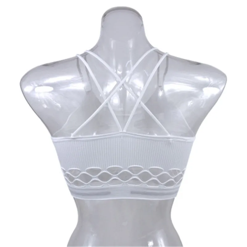 Yoga Bra Fitness Women Sport Top Deportivo Mujer Push Up Padded Athletic Vest Gym Running Tops | Спорт и развлечения