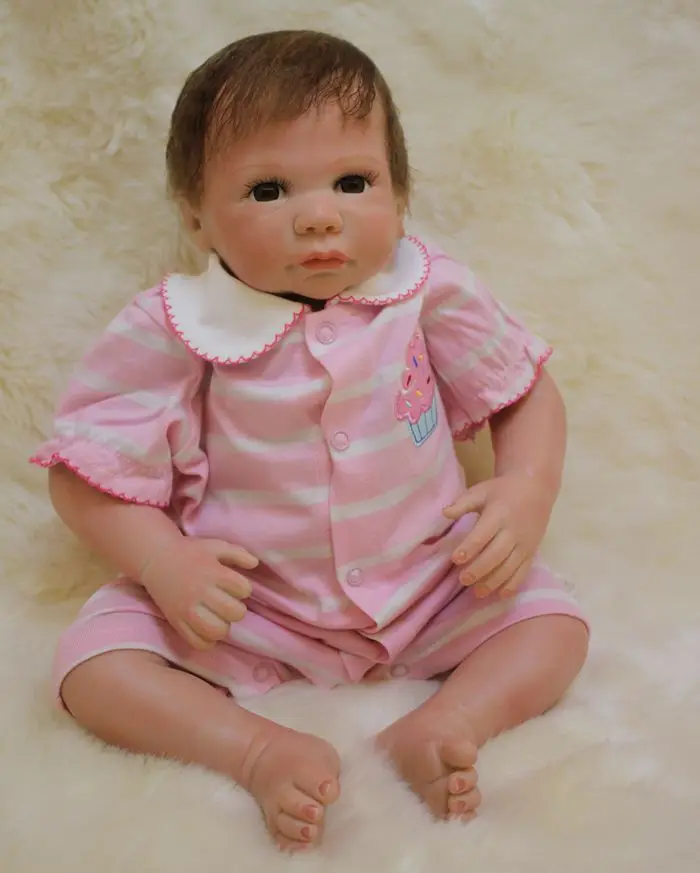 Реалистичная кукла reborn baby 18 дюймов силиконовая виниловая для новорожденных