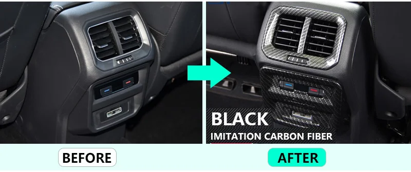 Для VW Tiguan II MK2 2016 2017 2018 2019 Volkswagen хромовое углеродное волокно задний ряд Крышка для