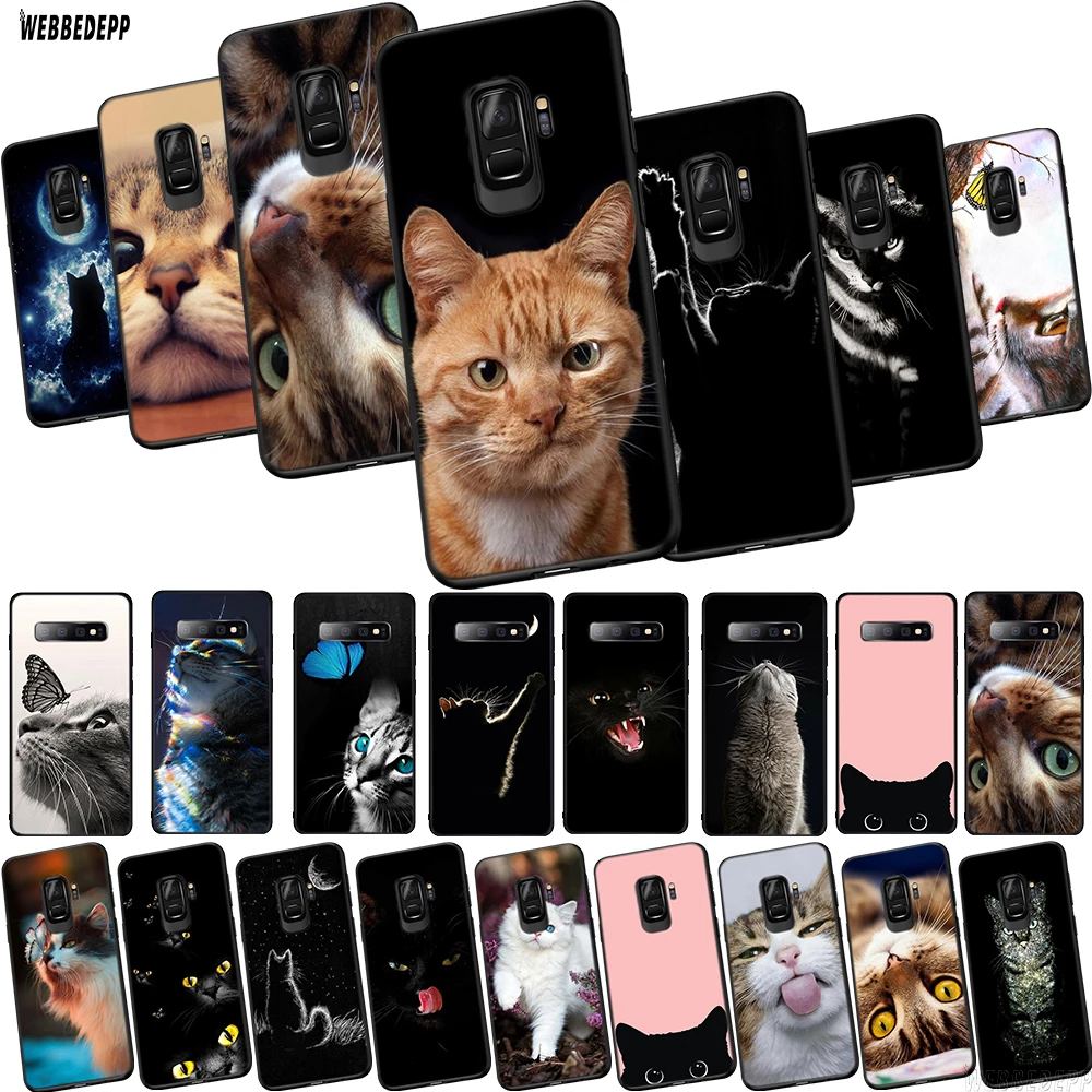 WEBBEDEPP чехол для телефона из ТПУ с рисунком кота Samsung Galaxy S6 S7 Edge S10e S8 S9 S10 Plus мягкий