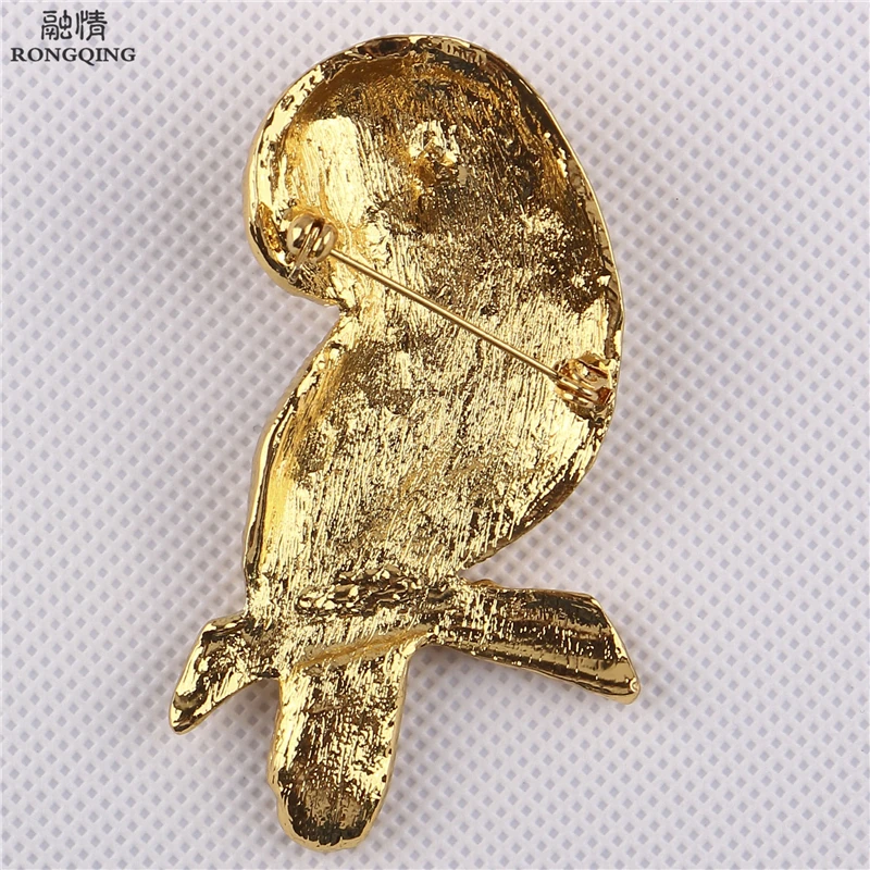 3 шт./лот Винтажная брошь в виде совы корсаж зажим для шарфа антикварный кристалл