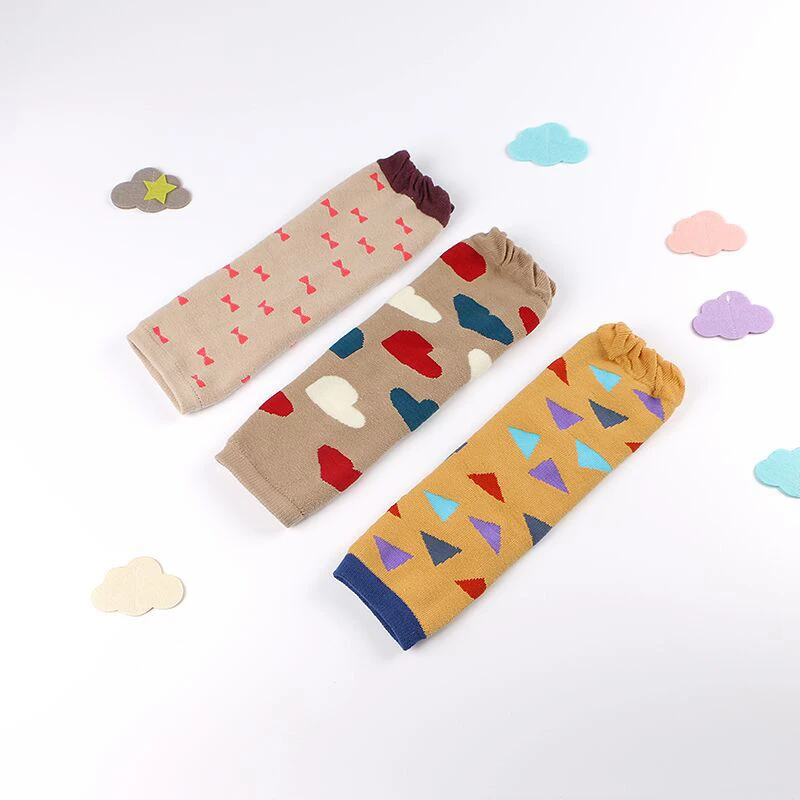 Хлопковые детские носки с принтом гетры милые толстые для мальчиков и девочек