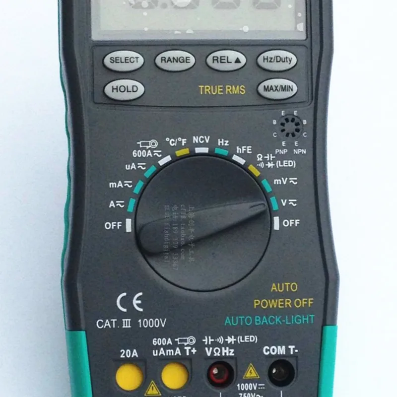 HoldPeak HP890CN Цифровой мультиметр переменного тока постоянного Напряжение