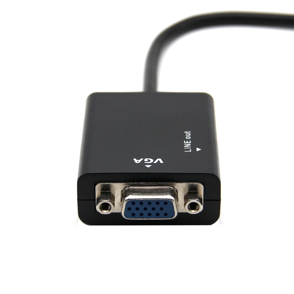 HDMI-совместимый штекер на VGA с аудио HDCable адаптер преобразователя 1080P цифровой-мини