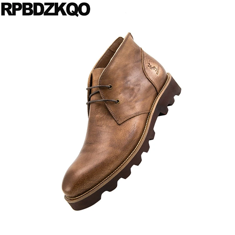 Платье для свадьбы из натуральной нешлифованной кожи Короткие ботинки Ручная