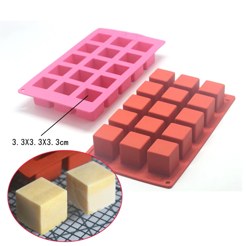 15 кубов квадратная форма кубика силиконовая маленькая для торта инструменты