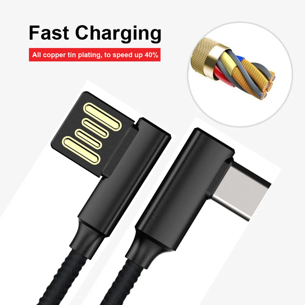 Прямоугольный разъем (под углом 90 градусов микро USB 2 0 3 1 Type C кабель для зарядного