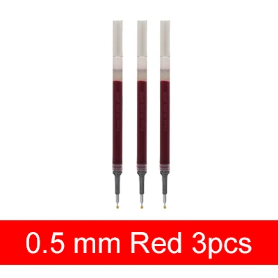 LifeMaster Pentel Energy Gel LRN5 игольчатая гелевая ручка, заправка 0,5 мм, черный/синий/красный для Pentel BLN75 - Цвет: 3pcs Red