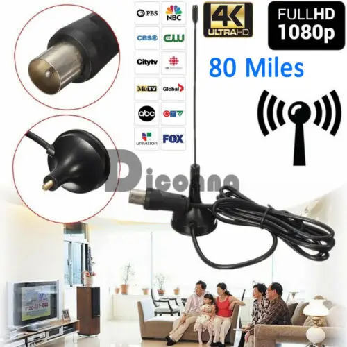 Магнитная антенна DVB T TV 5dBi 30 дБ комнатный цифровой усилитель T/FM Бесплатная для ТВ