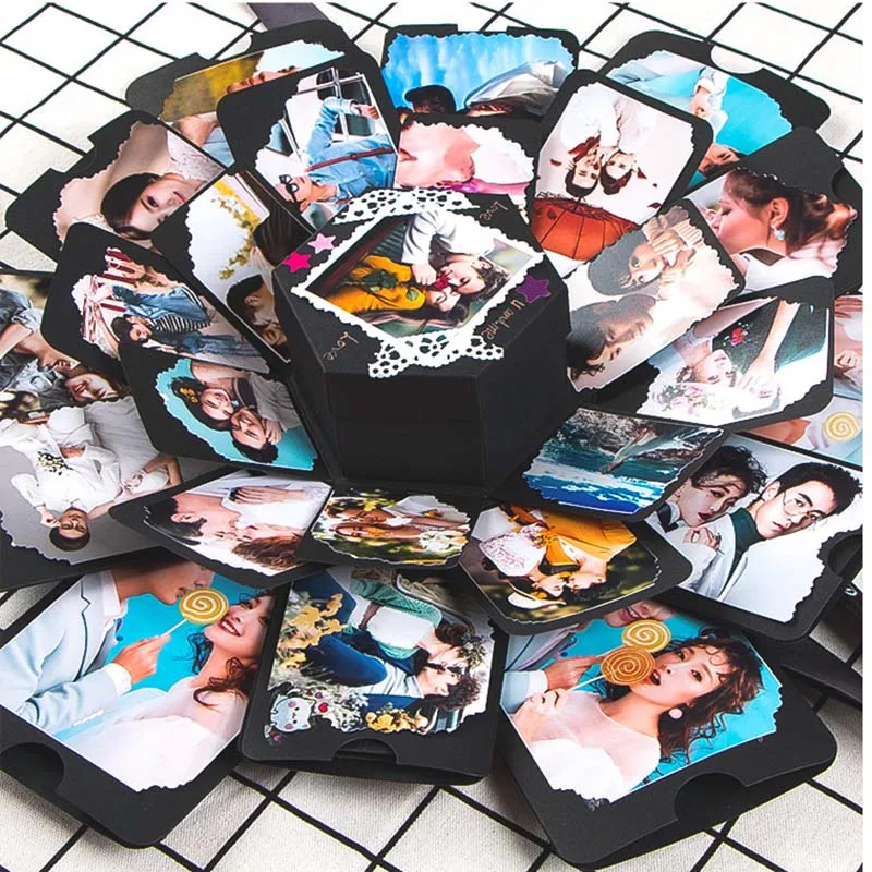 13 цветов сюрприз вечерние любовь взрыв коробка подарок для юбилея скрапбук DIY