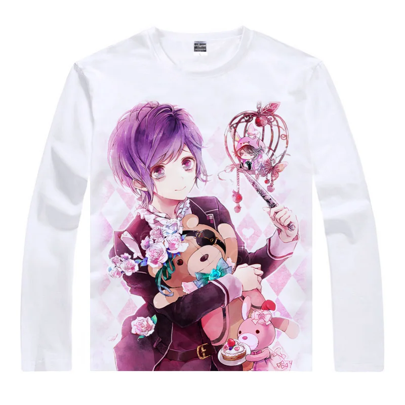 DIABOLIK LOVERS Diaborikku Ravazu футболки Для мужчин в стиле хип хоп с длинными рукавами