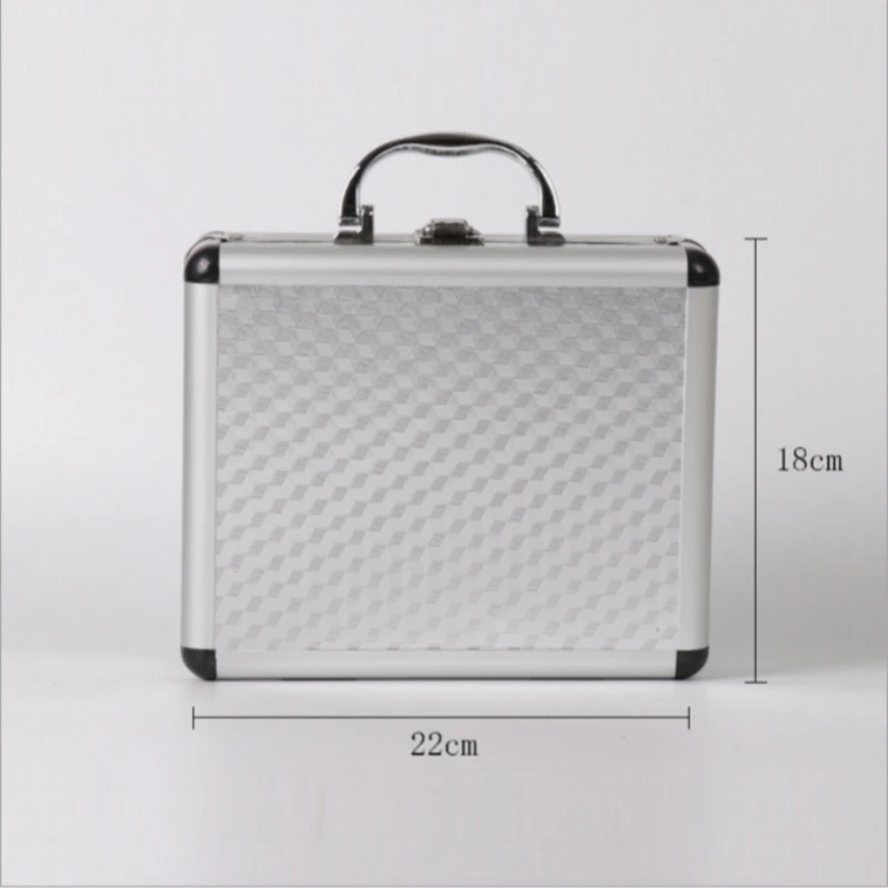 Серебристый чехол для тату-машинки из алюминиевого сплава футляр хранения
