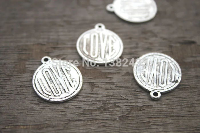 15 шт.-подвески для влюбленных античное тибетское серебряное двухстороннее