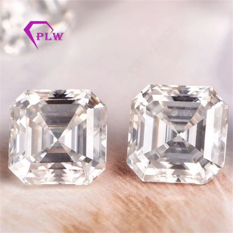 Provence Jewelry Lab Grown драгоценный камень 1 карат 6*6 мм D Цвет Asscher Cut Loose Moissanite Diamond для