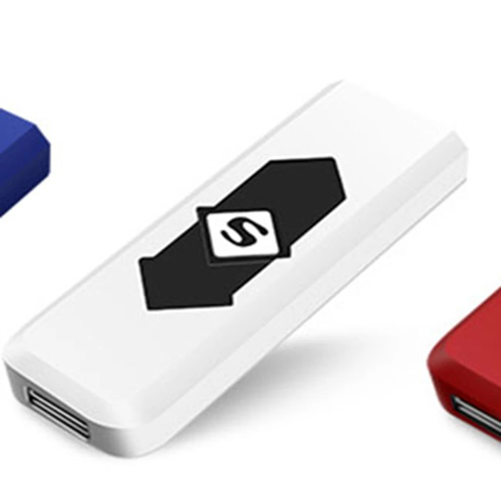 white 1 шт. ветрозащитная красивая подарочная Бездымная беспламенная USB ветрозащитная зарядная Зажигалка электронные зажигалки аксессуары для курения x - Цвет: white