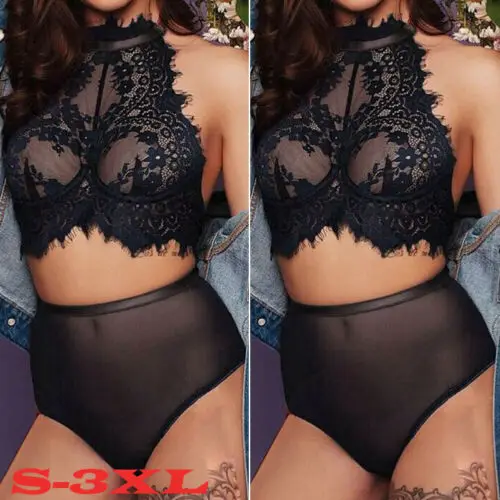 Сексуальное женское кружевное бельё стринги Платье Babydoll Ночное белье плюс