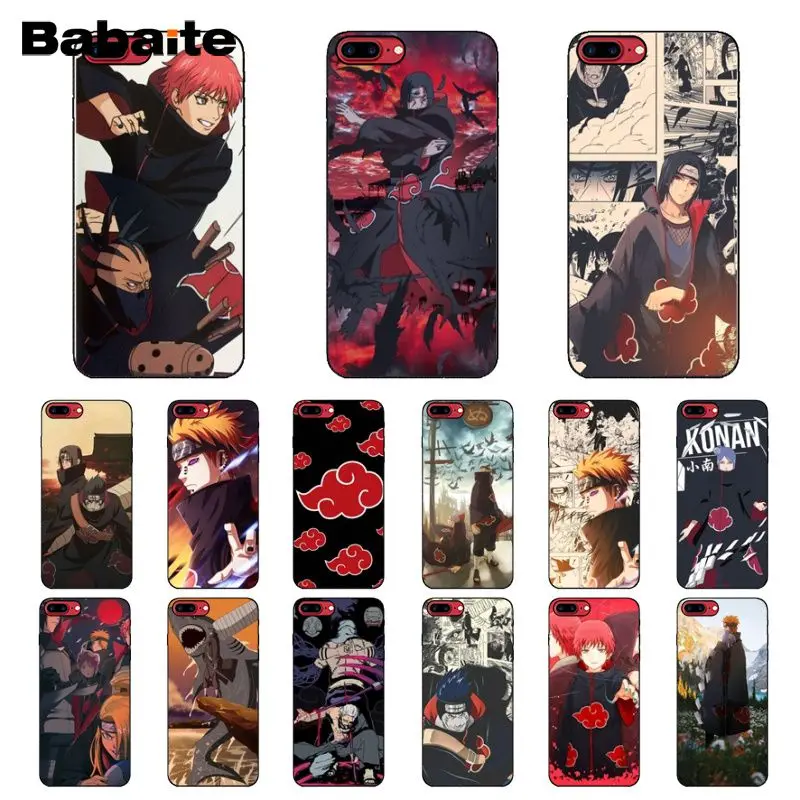 Babaite Naruto AKATSUKI Новый чехол для телефона Fundas iPhone X XS MAX 6 6S 7 7plus 8 8Plus 5 5S