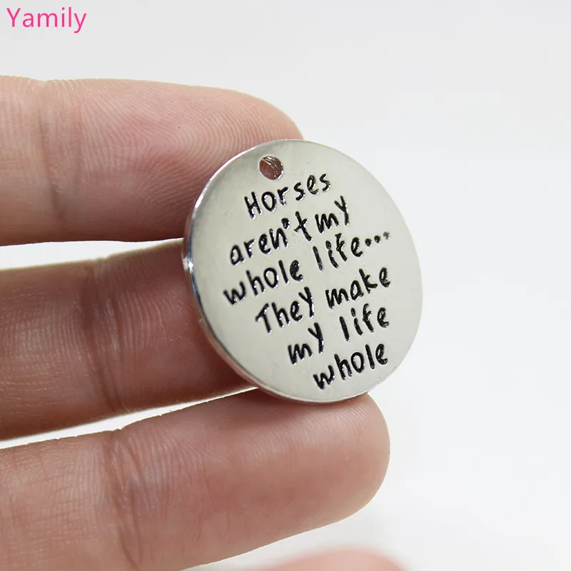 

8 шт. -- 25 мм, с покрытием из сплава, белые k лошади-это не все мое.... Всю жизнь Очаровательная подвеска для изготовления украшений своими руками