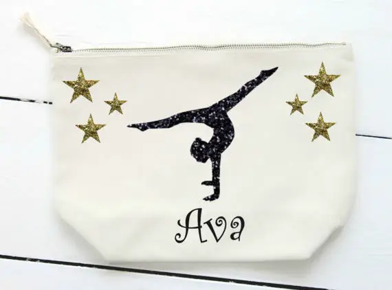 Индивидуальная косметичка сумка для макияжа хранения гимнастов на день рождения