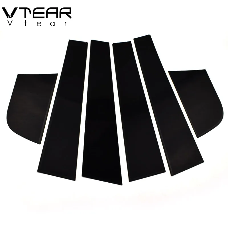 

Vtear для Kia Rio 3 Rio 4, наклейка на окно, крышка стойки B C, глянцевая черная отделка, защита от царапин, внешние автомобильные аксессуары для стайлинга, детали