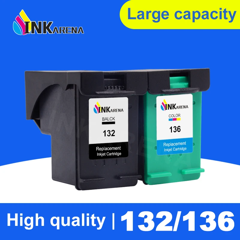 Картридж для принтера HP 132 136 Photosmart C3100 C3180 C3183 Officejet 6310 psc 1513|Чернильные картриджи| |