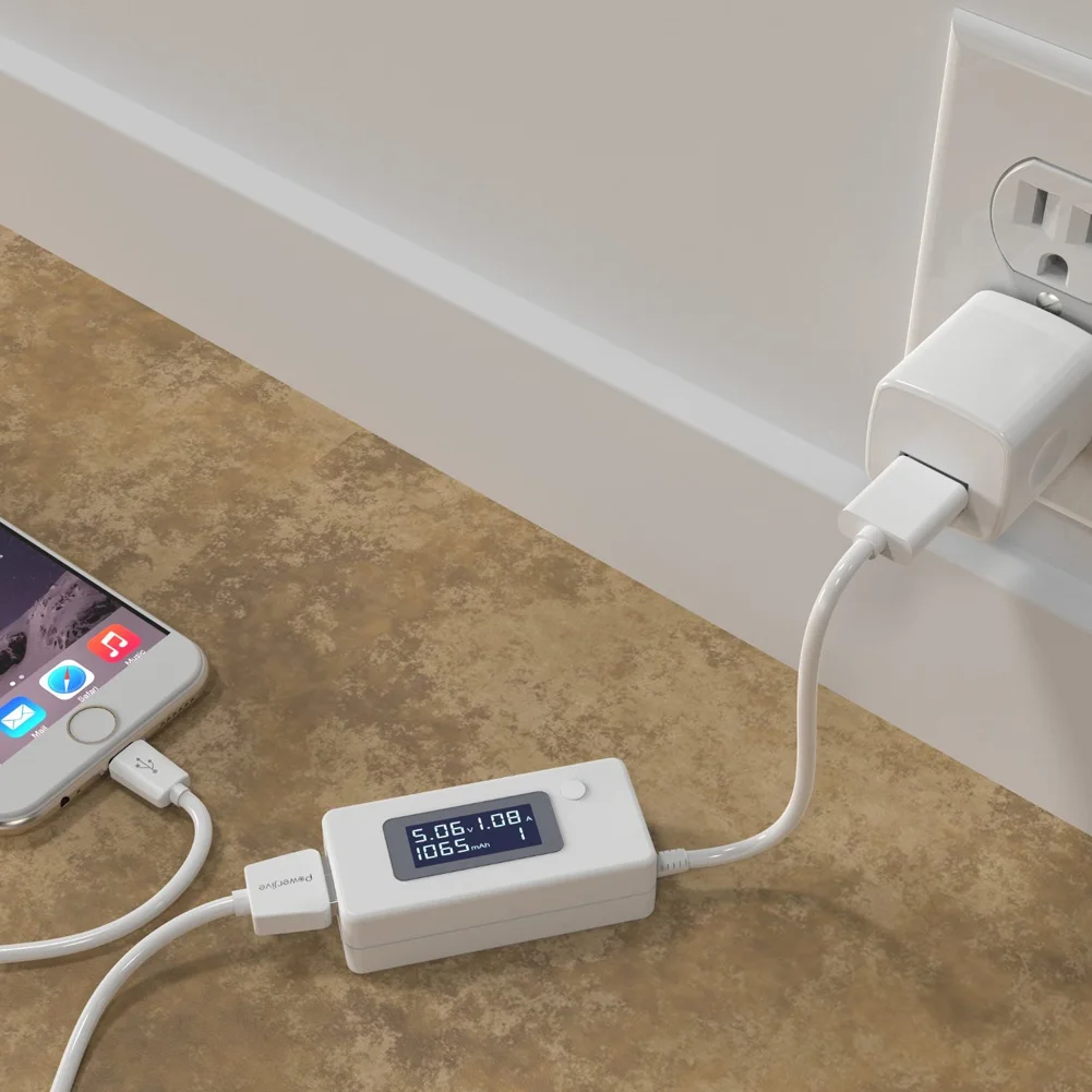 Портативный USB тестер с ЖК дисплеем измеритель емкости и тока для зарядного