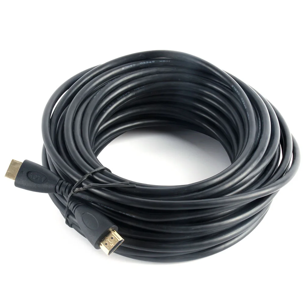 15 м 50Ft Золотой HDMI к кабель аудио визуальное соединение свинца V1.4 1080P 480i 480 p 720 1080i HDTV