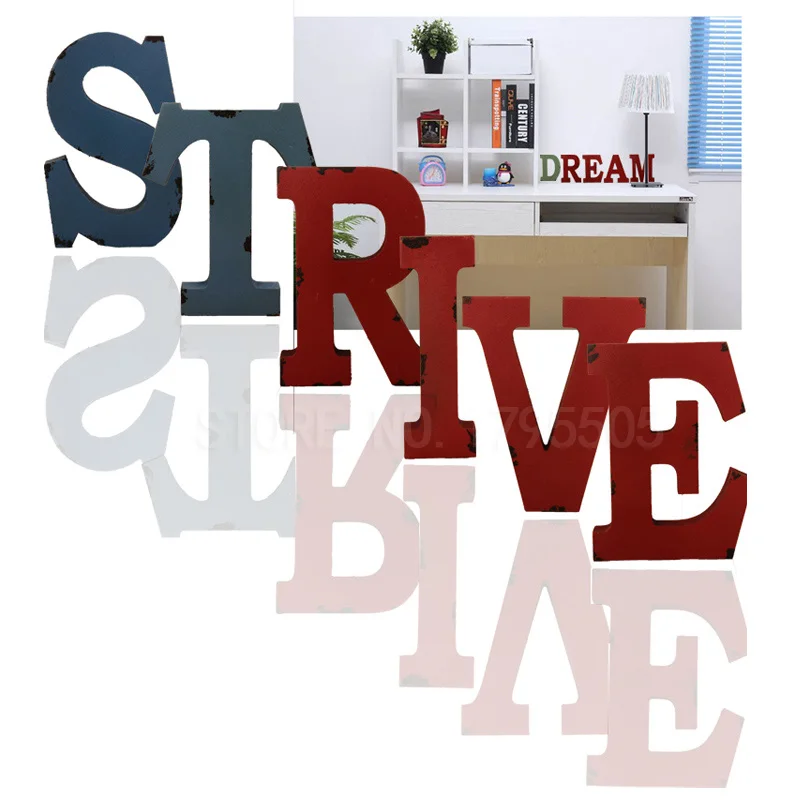 Творческое Ретро украшение сделай сам толстые буквы 18x2 5 см для дома Декор бара