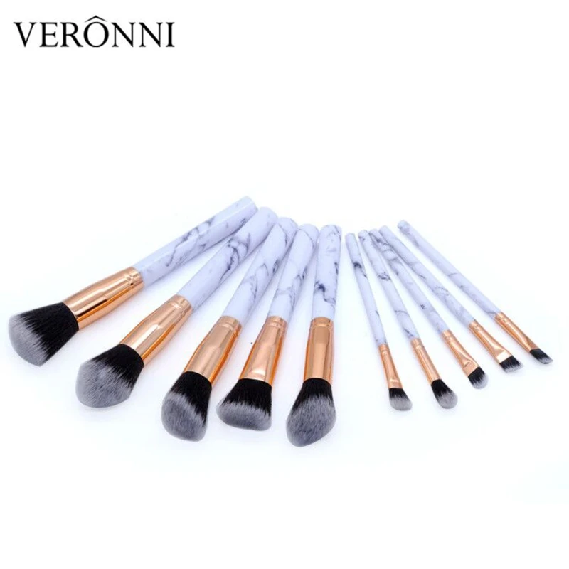 10 шт. кисти для макияжа пудра тени век профессиональный косметический набор