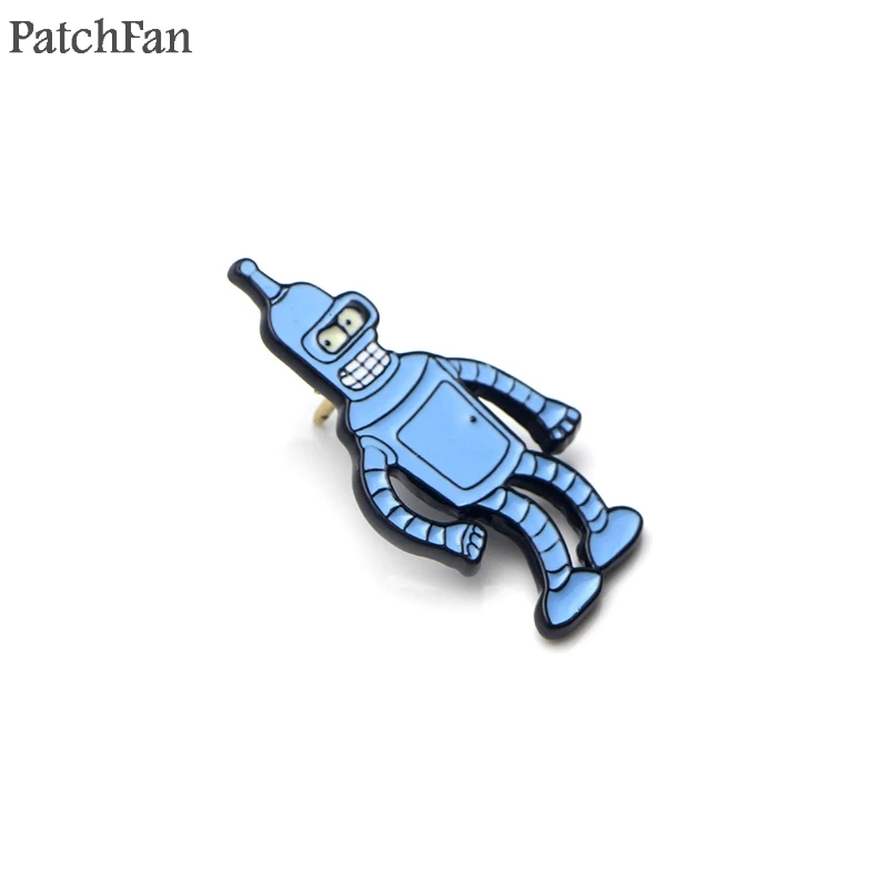 Patchfan Futurama Мультяшные цинковые эмалированные булавки трендовые медали insignia para рюкзак рубашка Броши Одежда Значки для мужчин и женщин A1502