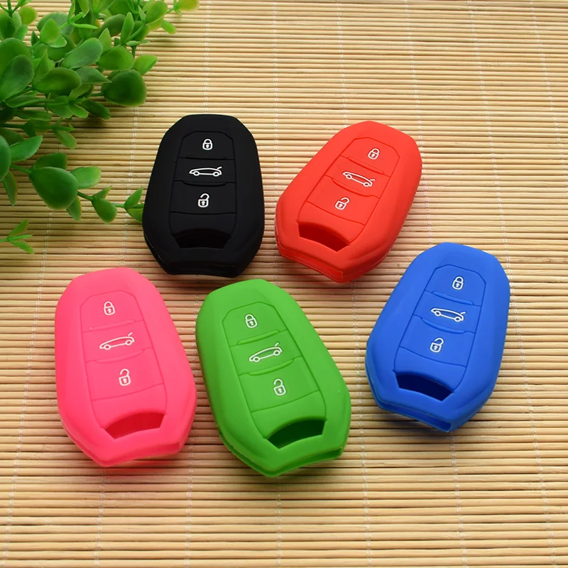 

Car key Silicone cover set protection shell Fob stickers for Citroen DS3 DS4 DS5 DS6 remote Rubber protector shell accessorie