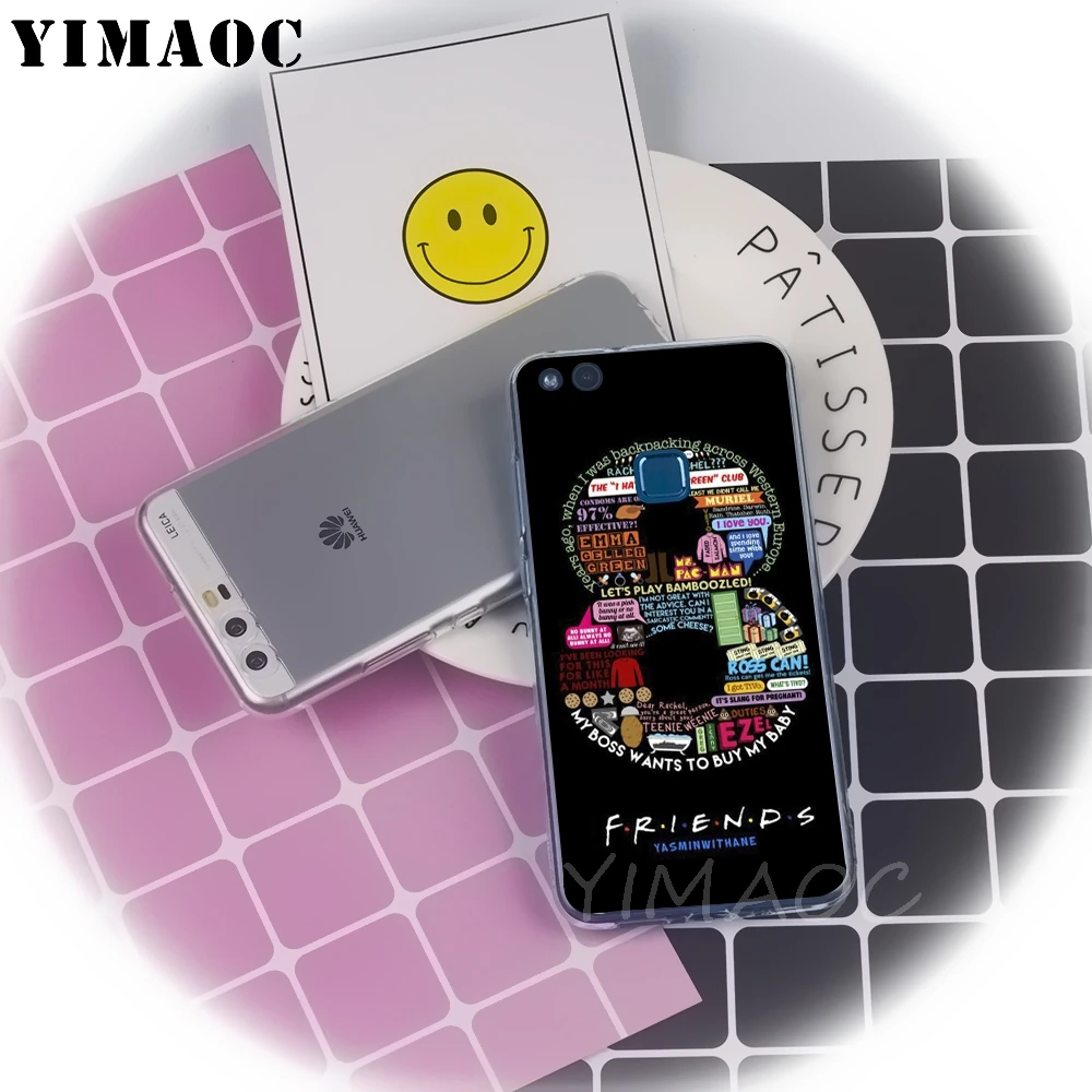 Мягкий чехол YIMAOC Friends tv для Huawei P8 P9 P10 P20 P30 Lite Pro P smart 2019 |