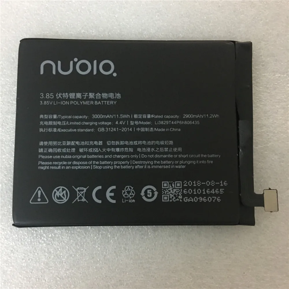 Запасной аккумулятор для ZTE Nubia M2 Lite M2Lite NX573J / PLAY NX907J Z11 NX531J Li3829T44P6h806435 3000 мАч|mobile phone