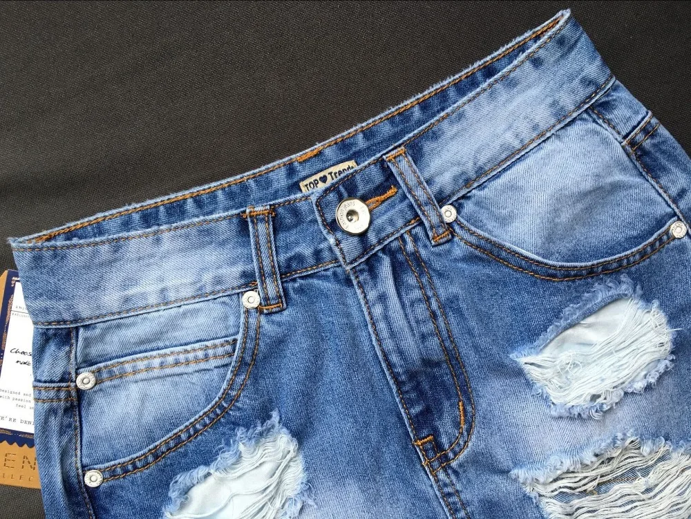 Стильные женские рваные джинсы с высокой талией | Женская одежда