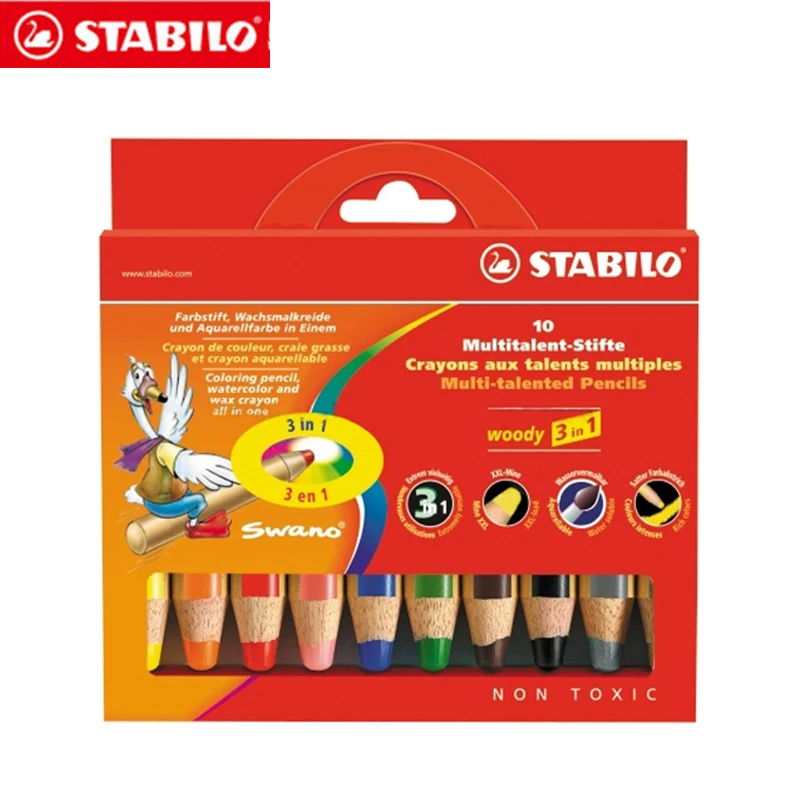 Многофункциональные карандаши Stabilo 880 Вуди 3 в 1 акварельные