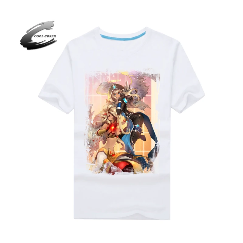 Высокое качество модные с круглым вырезом заказ печати LOL футболка мультфильм Kayle