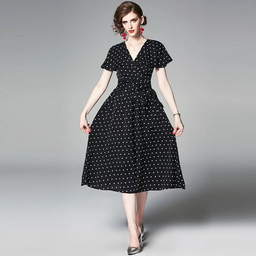 Женское винтажное длинное платье Borisovich Элегантное повседневное трапециевидной