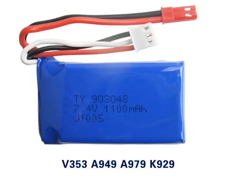 Высококачественный аккумулятор YUKALA 7 4 В 1100 мАч оригинальный wltoys A949 A959 A969 A979 K929|7.4v