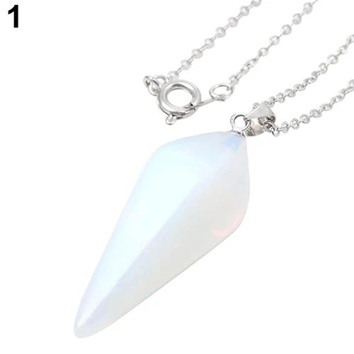 Горячие природного кварца шестиугольник Исцеление чакра рейки кулон цепи