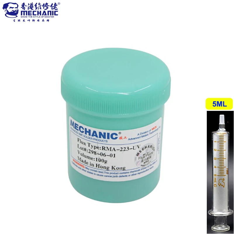 MECHANIC 100g RMA 223 UV BGA PCB Flux Paste No Clean паяльная паста SMD пастообразный флюс +