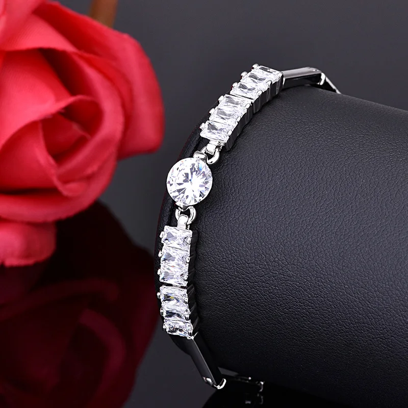 Luxury Bamboo festival AAA Cubic Zircon Bracelets &amp Bangles Inlay Cluster Brilliant CZ Crystal Bangle For Women Wedding Party | Украшения