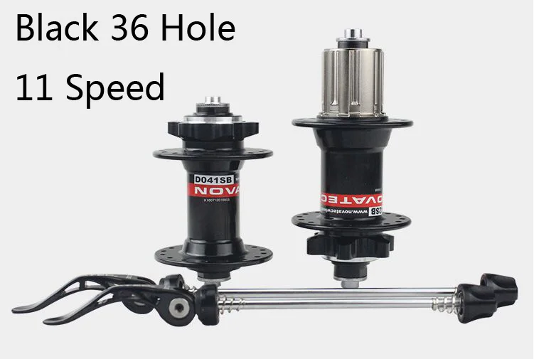 KOOZER XM490 велосипедная ступица MTB велосипедные ступицы передние+ задние+ быстросъемные диски с отверстиями для подшипников 32 с оригинальной коробкой и ступицей Novatec - Цвет: Novatec Black 36 11v
