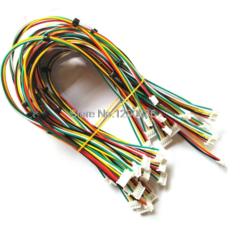 26AWG 300 мм PHR-2/4/5/PHR-6 штыревой мужской Жгут кабель 2,0 мм Шаг 300 мм двойная головка на заказ