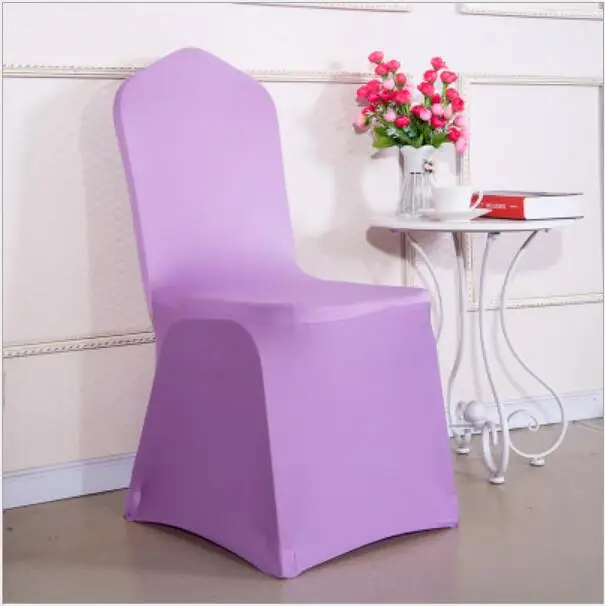 light purple Чехол для свадебного стула спандекс стрейч эластичные Чехлы стрейч чехлы на стулья для Свадебная вечеринка для торжеств отель, открытый - Цвет: light purple