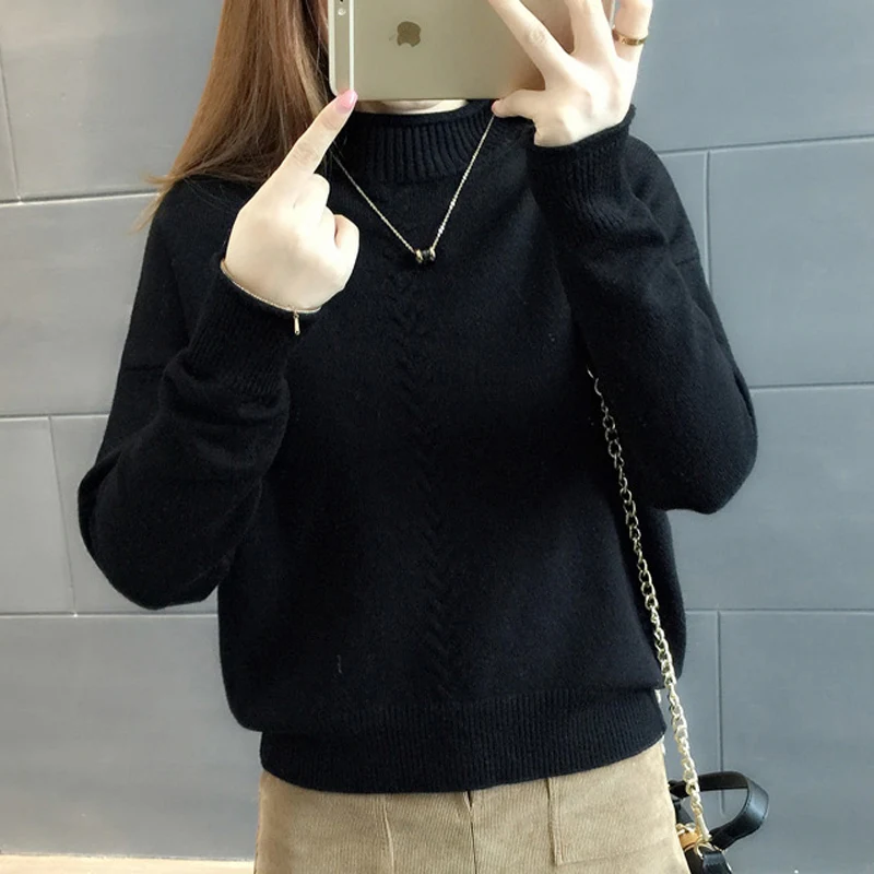 Surmiitro Knitted Winter Sweater Women Turtleneck 2019 Autmn Fashion Korean Ladies Long Sleeve Jumper Tricot Pullover Female | Женская
