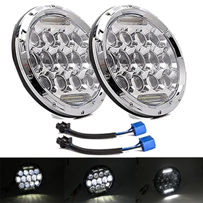 75w Chrome Yait 75 Вт 7 дюймовый круглый светодиодный фар для Nissan Patrol Y60 Hummer H1& H2 патруль Y60 для Jeep Wrangler LJ Приглашаем посетить наших заказчиков выставку CJ 2D 4D 7 дюймовый светодиодный - Цвет: 75w Chrome