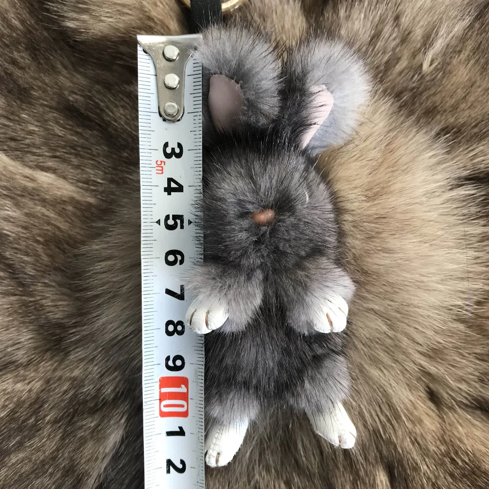 Magicfur 12 см серый новый из натурального меха норки кролик милый кукольный брелок
