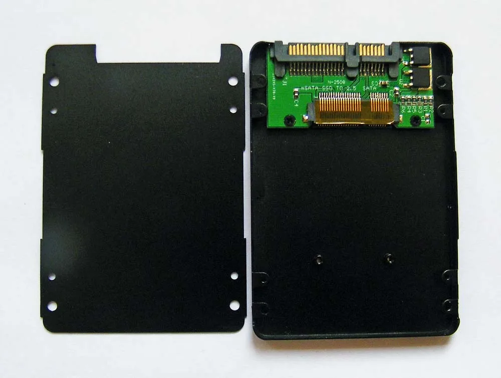 Mini pcie mSATA SSD to 2.5&quot sata 2. inch adapter card with 7 mm aluminium case | Компьютеры и офис