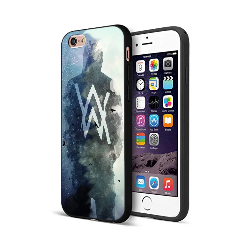 Черный чехол из ТПУ для iphone 5 5s se 6 6s 7 8 plus x 10 силиконовый XR XS 11 pro MAX Алана Уокера